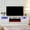White, variant on PLAUIN 80" TV Stand with 40" Electric Fireplace, LED Lights for TVs up to 90", Black