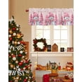 thumbnail image 3 of Curtain Valance for Windows Pink Snowman Christmas Tree Kitchen Valances Rod Pocket Short Curtains,Watercolor Xmas Trees Snowflake Window Treatment Panel for Living Room Bathroom Bedroom 54x18in, 3 of 8
