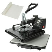 GYZJ 12x 15 Heat Press Machine Swing Away T Shirt Pressing 650W HTV Vinyl Tshirt Printing Hot Transfer Craft Sublimation Printer Easy Maker Print Bundle by Hat,Clothes,Pillow Combo with Teflon Sheet