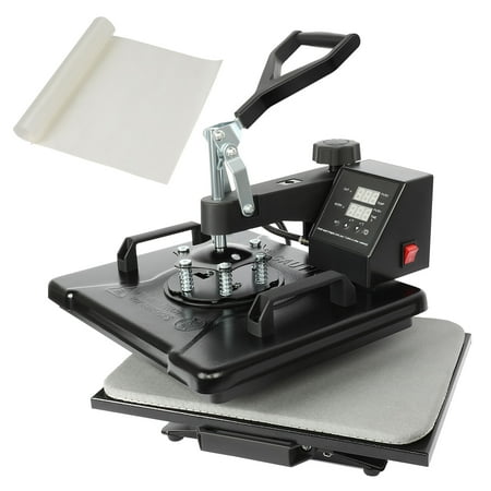 GYZJ 12x 15 Heat Press Machine Swing Away T Shirt Pressing 650W HTV Vinyl Tshirt Printing Hot Transfer Craft Sublimation Printer Easy Maker Print Bundle by Hat,Clothes,Pillow Combo with Teflon Sheet