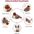 thumbnail image 3 of Juguetes para gatos para gatos de interior, juguete interactivo para gatos con sonido electrónico de pájaro canto real, juguetes de plumas para gatos con felpa suave para aliviar el aburrimiento Namotu CZCW-ZC490, 3 of 6