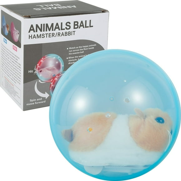 Balle Hamster Jouet Électrique Hamster Électrique Balle Roulante Jouet Mignon Dessin Animé Animal Balle Jouet Auto-Rotatif Hamster en Peluche Jouets Électriques Animal Balle de Course pour Enfants Jeu pour Animal de Compagnie