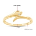 thumbnail image 2 of Adjustable Snake Ring | Round Sparkling White Cubic Zirconia Open Snake Rings for Women In 14K Yellow Gold Over Sterling Silver Jewelry Gift for Daughters Wife, 2 of 7