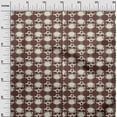 thumbnail image 3 of oneOone Cotton Cambric Brown Fabric Skull Craft Projects Decor Fabric Printed By The Yard 56 Inch Wide-7B, 3 of 6