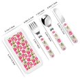 thumbnail image 2 of Salouo Rose Flowers Pattern 3 Pieces Toddler Utensils, Kids Silverware Set Stainless Steel Utensils for Kids Children Safe Spoons Forks & Knife Dishwasher Safe, 2 of 8