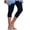 Blue, variant on Chbgutlmr Workout Leggings for Women Capris High Elastic Waisted Skinny Athletic Cropped Yoga Pants