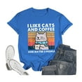 thumbnail image 1 of LUOGENLI T-shirts pour Femmes Mode Décontractée Imprimée Col Rond Manches Courtes T-shirts Graphiques pour Femmes Saint-Patrick Bleu TTTTG, 1 of 2