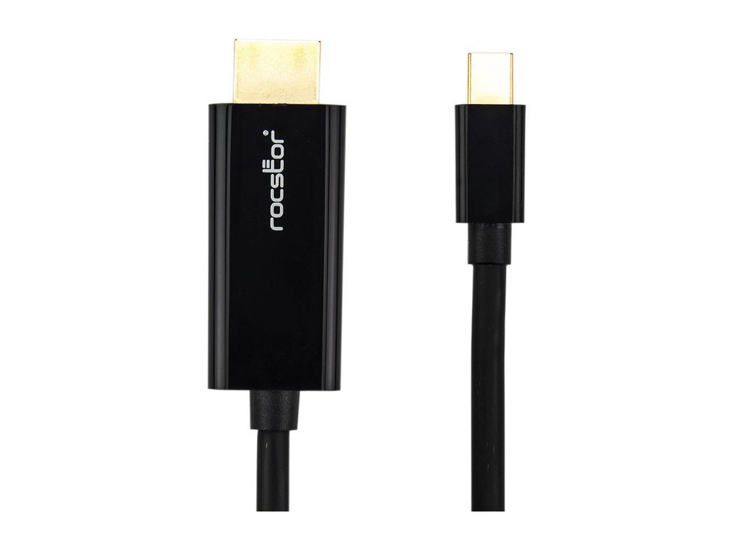 Rocstor Y10C195-B1 3Ft Mini Displayport To Hdmi M/M 4Kx2K 30Hz Cable Black