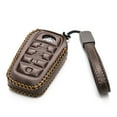thumbnail image 2 of Vitodeco Genuine Leather Smart Key Fob Case Cover Protector Compatible with Toyota Land Cruiser, 4Runner, RAV4, Camry, Highlander 2019-2025 (4-Button, Brown), 2 of 6