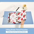 thumbnail image 3 of Dailycode 2 Pack Pencil Pouch for 3 Ring Binder Smooth Zipper Folders with Pockets Clear Window Pencil Case, Sloth with Love Balloon, 3 of 4