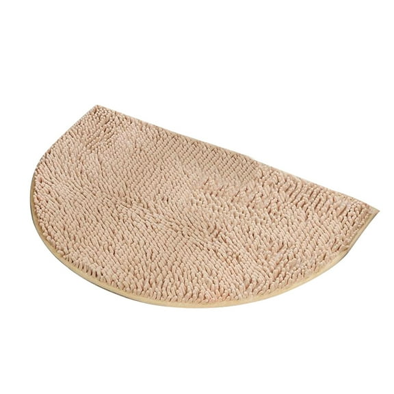Soft Semi Circle Mat, Half Moon Bathroom Kitchen Anti-slip Absorbent Floor Mat, Bedroom Entryway Door Rug for Outdoor Indoor
