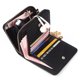 thumbnail image 4 of Monedero multicolor de Pu para mujer, tarjetero pequeño corto, monedero para mujer, billetera de cuero con relieve de charol para pasaporte, novedad, 4 of 5