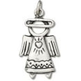 thumbnail image 1 of Sterling Silver 24" 1mm Box Chain Halo Angel Heart Dress Pendant Necklace, 1 of 2