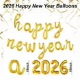 thumbnail image 2 of Globos Mokesova de Papel Metálico Dorado de 16" Feliz Año Nuevo 2026, 2 of 7