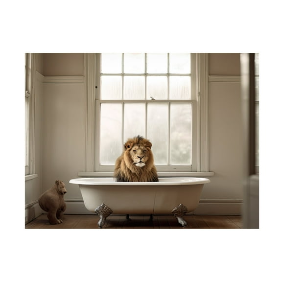 Canvas Wall Art - Sasha 'Bathtime 19' Wall Art for Living Room, Bedroom, or Office Décor by Trademark Fine Art - 19 x 14 Inches