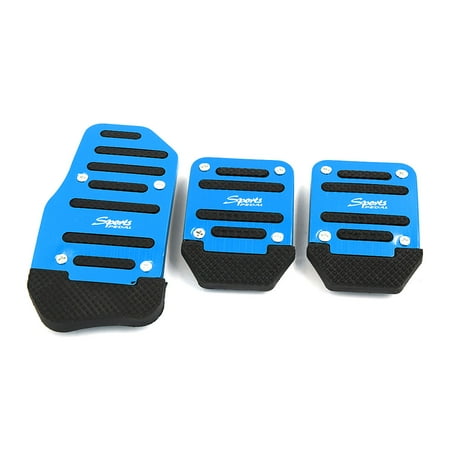 - Unique Bargains 3 in 1 Blue Metal Non-slip Gas Clutch Brake Wave Pedal Pad Cover Set for Car