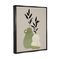 thumbnail image 3 of Stupell Industries Modern Plant Vase Leaves Graphic Art Jet Black Floating Framed Canvas Print Wall Art, Design by Jacob Green, 3 of 6