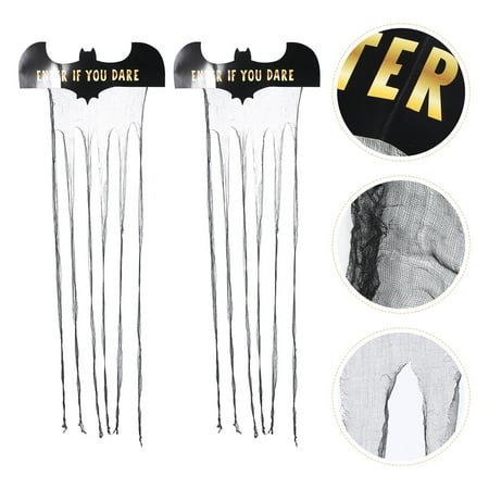 

2pcs Halloween Party Decoration Bat Curtain Background Curtain Hangings
