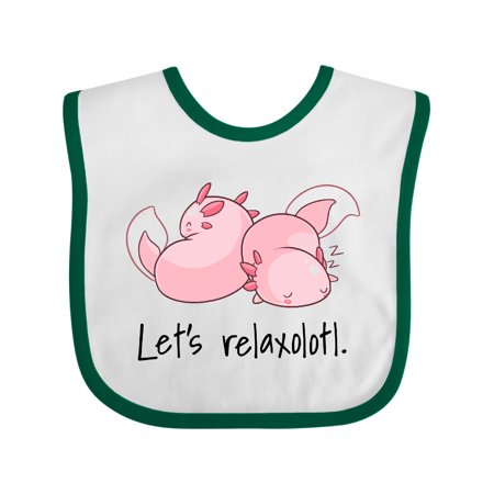 

Inktastic Let s Relaxolotl with Sleeping Axolotls Gift Baby Boy or Baby Girl Bib