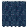 thumbnail image 2 of Ambesonne Abstract Shower Curtain, Dots and Rose Flowers Art, 69"Wx84"L, Dark Violet Blue and Multicolor, 2 of 4