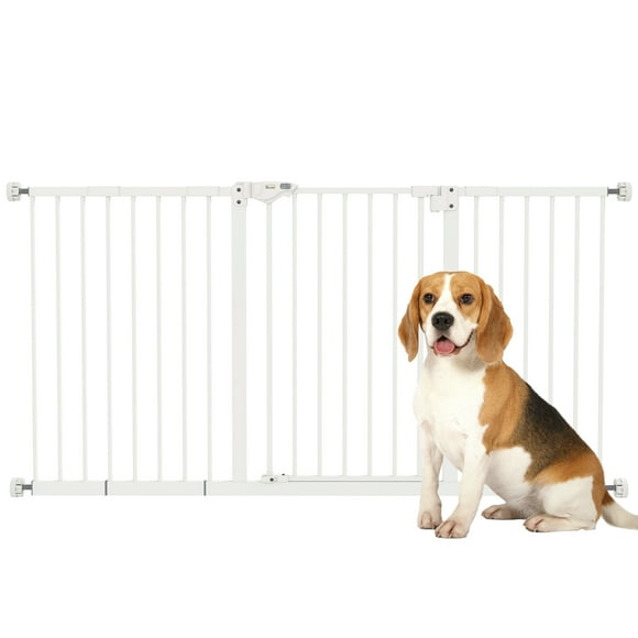 PawHut 30 Inch High Pet Gate, Dog Gate for Stairs, 29"-58" Width