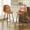 Cognac - Walnut Legs, variant on Homy Casa Swivel Bar Stools Set of 2, Mid Century Modern Suede Fabric Leather Kitchen Island Counter Height Adjustable Barstool with Back for Coffee Shop Home Office, Brown