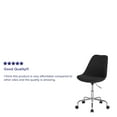 thumbnail image 2 of Aurora Series Mid-Back Black Fabric Task Office Chair with Pneumatic Lift and Chrome Base, 2 of 9