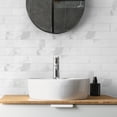 thumbnail image 3 of OYASIMI 1-sheet Marble White Peel and Stick Backsplash, 12‘‘ PVC Ceramic Look Subway Tile, Waterproof Peel and Stick Wall Tiles for Kitchen and Bathrrom, 3 of 6