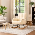 thumbnail image 5 of CloudRest Pro Oversized Nursery Rocking Chair with Ottoman, Cozy Accent Chair for Nursery/Bedroom/Living Room, Beige, 5 of 7