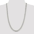 thumbnail image 4 of 925 Sterling Silver Curb Chain Styles Necklace 6.75 mm Flat Open 26 inch, 4 of 4