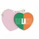 thumbnail image 1 of Irlanda, país, nombre de la bandera Bolsa de viaje Mirror maquillaje corazón rosa, 1 of 4