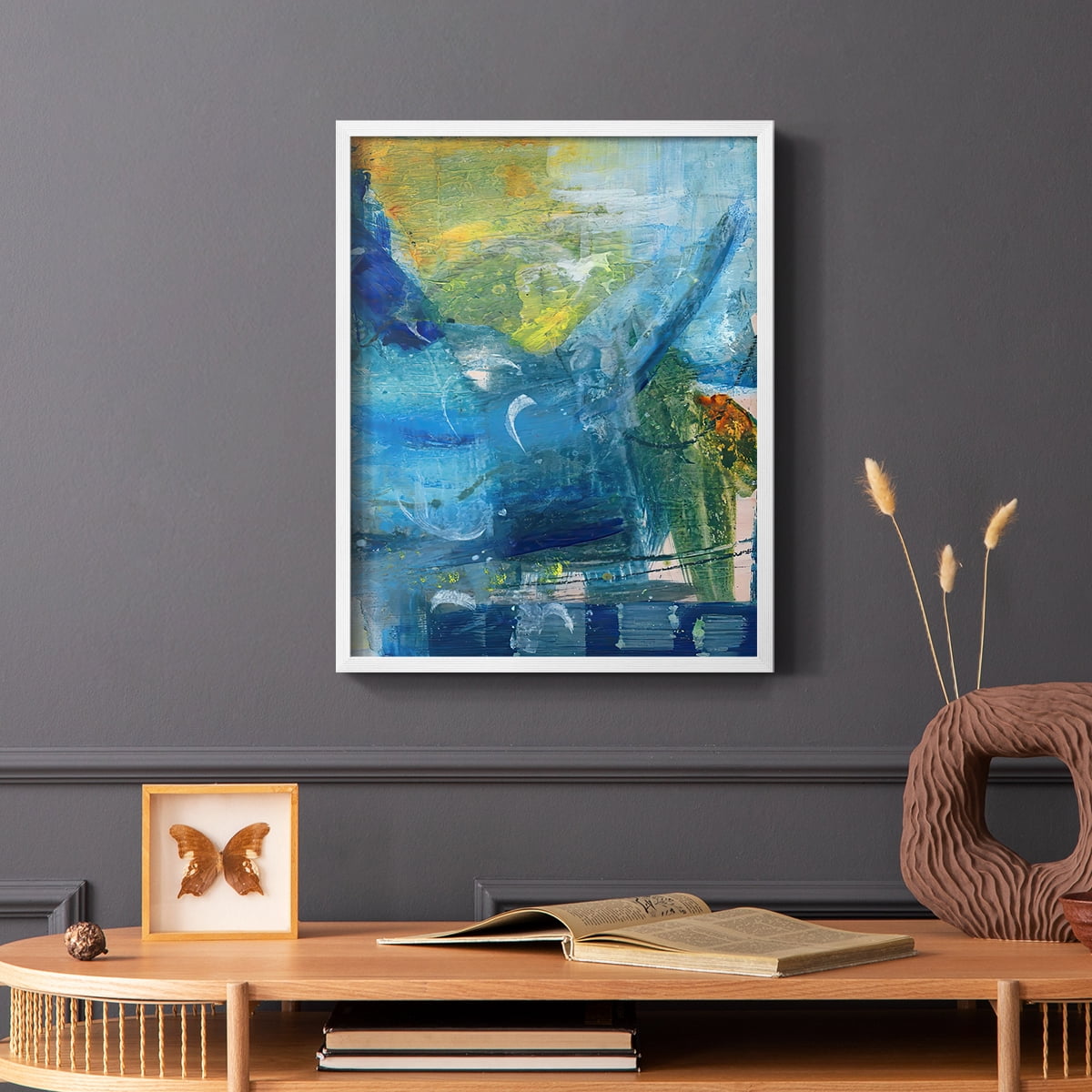 Spring Winds IV in White Solid Wood 11 x 14 Framed Print