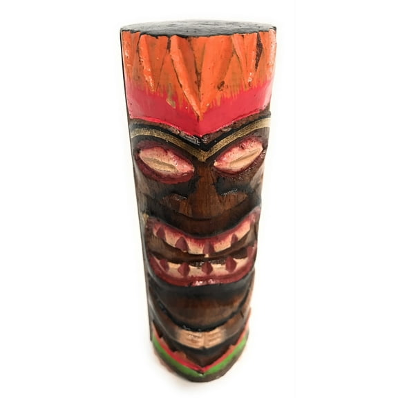 Tiki Totem 5" w/ Lava Hawaii - Hand Carved & Painted | #dpt535812d