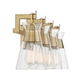 thumbnail image 5 of 4 Light Bath Vanity In Mid-Century Modern Style-9.5 Inches Tall And 32 Inches Wide-Warm Brass Finish Savoy House 8-1830-4-322, 5 of 5