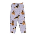 thumbnail image 4 of Xecao German Shepherd Dog Women's Straight Lounge Pajama Pants: The Epitome of Relaxed Sleepwear, 4 of 9