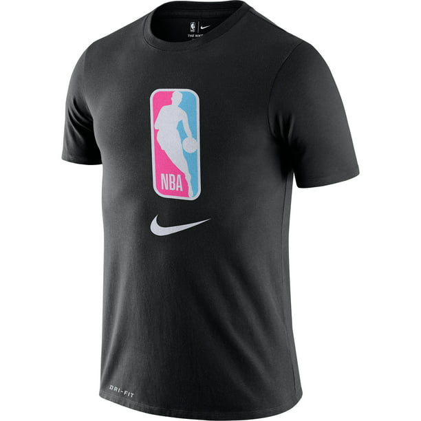 dosis Sin alterar Islas Faroe Nike Dri-Fit NBA Logo Men's T-Shirt Black at0515-013 - Walmart.com