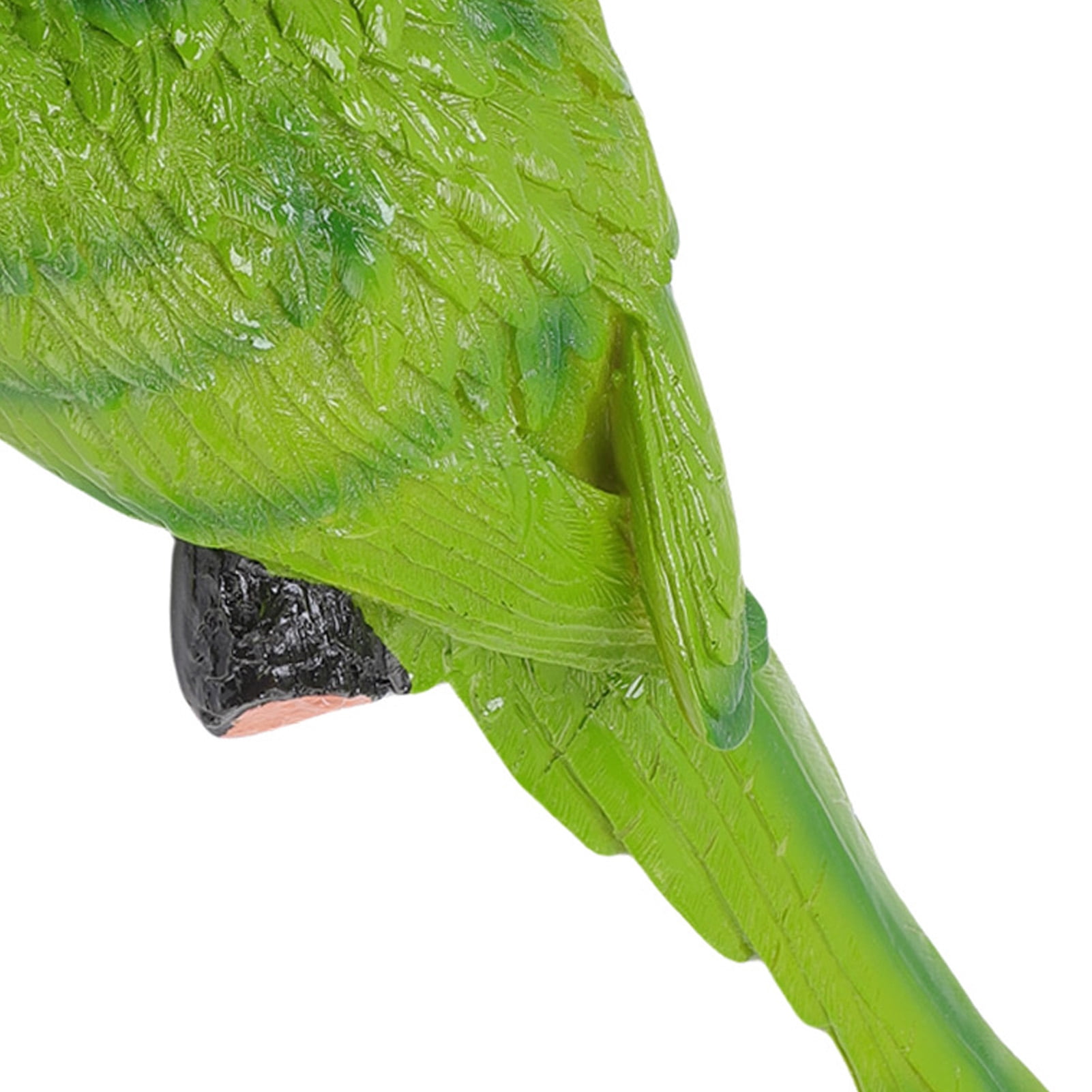 M Buder Lifelike Resin Parrot Statue Tree Hanging Wall Mount Decor for Garden Courtyard Outdoor Sculpture Bird Figurine Left Green (13.78 inches / 35 cm) Weatherproof UV Resistant Yard Art