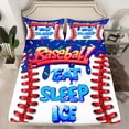 thumbnail image 2 of Feelyou Eat Sleep Ice Queen Sheet Sets for Teens, Baseball Gamer Gaming Flat Sheet, Kawaii Ice Cream Blue Queen Fitted Sheet, Super Cozy Room Decor, 4 Pieces, 2 of 7