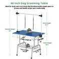 thumbnail image 3 of Noaman 46 Inch Foldable Dog Grooming Table with Adjustable Arm, Noose, Non-Slip Surface & Storage Mesh Tray, Blue, 3 of 7