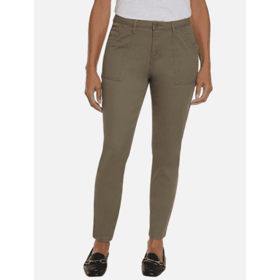 Banana Republic Women's High Rise Twill Pant, Green, 14