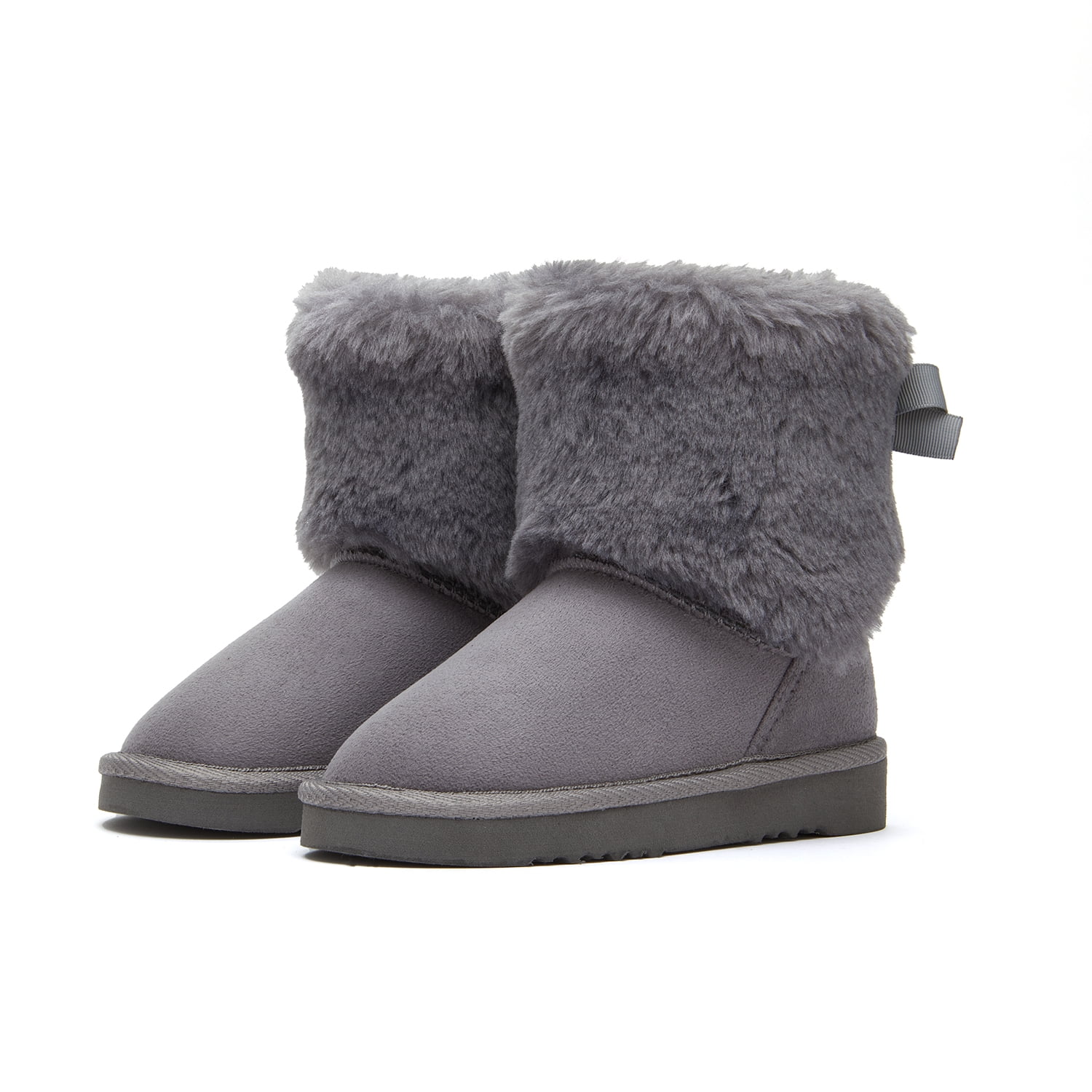 Weestep Girls Toddler Little Kid Warm Fur Winter Ankle Flat Snow Boot