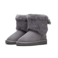 thumbnail image 2 of Weestep Girls Toddler Little Kid Warm Fur Winter Ankle Flat Snow Boot(8 Toddler, Fur Grey), 2 of 7
