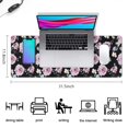 thumbnail image 5 of Long Mouse Pads for Desk,Pioneer Flower Floral Print Pattern Desk Mats on Top Of Desks, Desk Mouse Pad Extra Large with 3mm Non-Slip Base and Stitched Edge for Gaming,Office,Work,Home 31.5"x11.8", 5 of 6