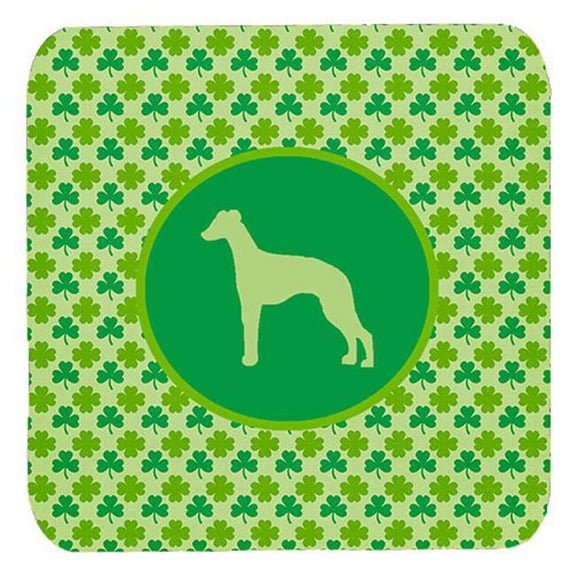 Whippet Lucky Shamrock Foam Coasters, Set Of 4