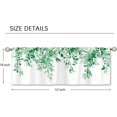 thumbnail image 2 of Eucalyptus Turquoise Green Leaves Curtain Valance for Window Treatments Botanical Floral Plant Rod Pocket Kitchen Treatment Flower Drapes for Bathroom Bedroom Living Room 1 panel (52x18 Inch), 2 of 5