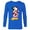 Royal, variant on Disney Santa Mickey Mouse Holiday - Long Sleeve T-Shirt for Men -Customized-White