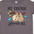 thumbnail image 4 of Inktastic My Cousin Loves Me with Sloth and Hearts Boys or Girls Toddler T-Shirt, 4 of 5