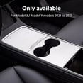 thumbnail image 2 of Farmogo Upgarde Center Console Wrap Cover Kit White Only Fit New Center Console Compatible with Tesla 2021-2025 Model Y & 2021-2023 Model 3 (White), 2 of 7