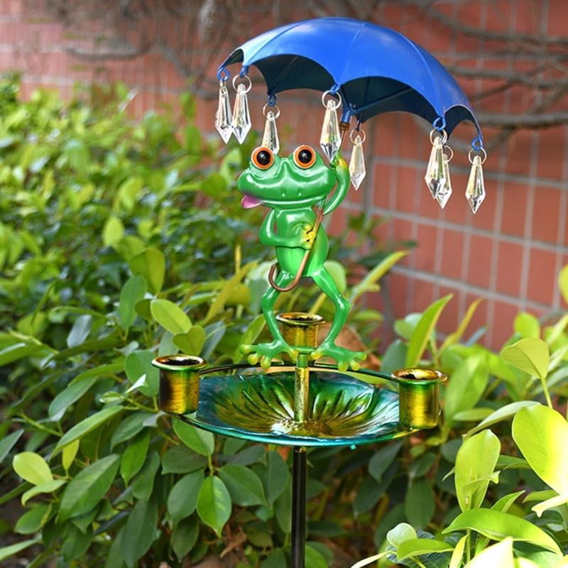 ANXPTIME Recyclable Metal Hummingbird Feeder Stake Double Function for Outdoor Feeding