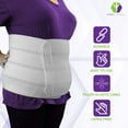 thumbnail image 3 of Premium Plus Size Bariatric Abdominal Binder - 12" 4 Panel - Fits Waist Sizes 55" - 72", 3 of 7
